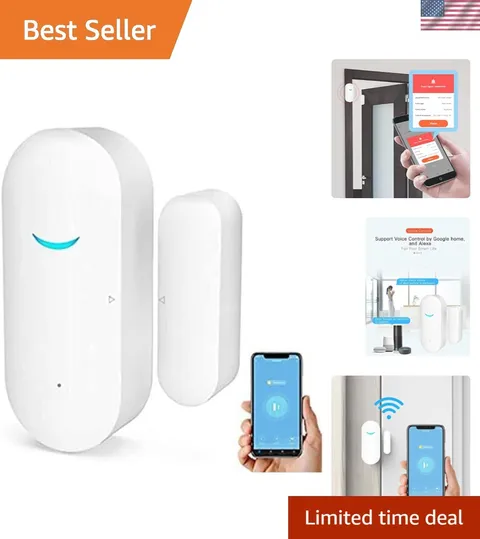 4-Pack Smart Door/Window Sensor: WiFi Alarm, Wireless Alerts, Compatible with...