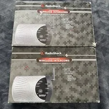 2X Radio Shack Wireless Intercom System 900MHz w Cables 2 Units 43-124