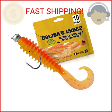Galida's Grubz Soft Plastic Grubz for Peacock Bass and Walleye Fishing | Deep Ri