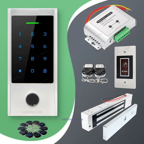 HOMSECUR Weatherproof WIFI Fingerprint RFID Access Control Set Lock APP Unlock