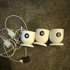 Google Nest Cam Indoor Wired Wi-Fi 1080p IP Security Cameras 3-Pack White