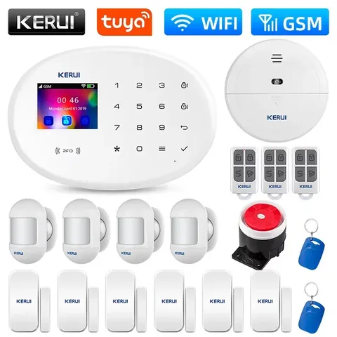 Home Security Protection WIFI GSM Alarm System Kit Smart with Door OpeningSensor
