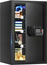 Fireproof Waterproof 5.1 Cuft Home Safe with Keypad & Spare Key for Documents