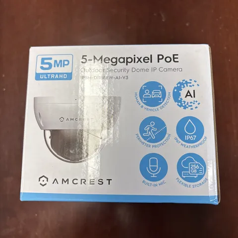 Amcrest 5MP IP Camera POE Security Vandal Dome IP5M-D1188EW-A1-V3 White