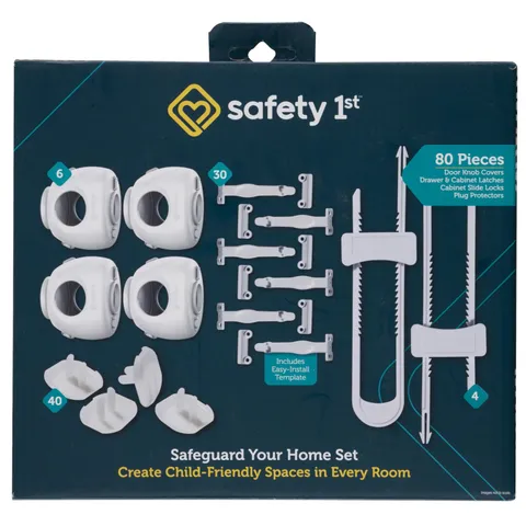 Safety 1st Home Safeguarding and Childproofing Set (80 80 Piece Set, White