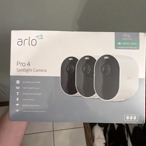 Arlo Pro 4 Spotlight Camera - White, 3 Pack