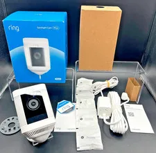RING Spotlight Cam Plus Plug In White New Open Box Read