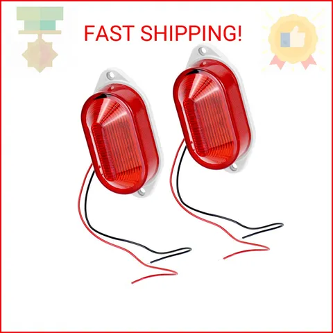 QWORK AC110V - 120V Industrial Strobe Siren Alarm Warning Light – Red - 110 dB L