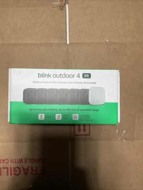 Blink Outdoor 4 XR , 6  Camera System w/Sync Module Included - New Sealed