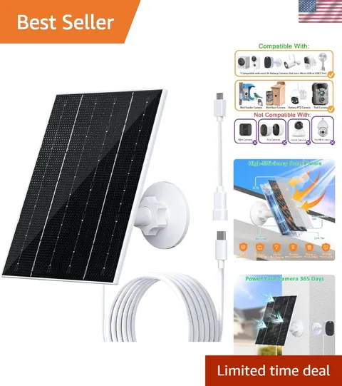 Waterproof 4W Solar Panel - Ideal for Surveillance Cameras Outdoors