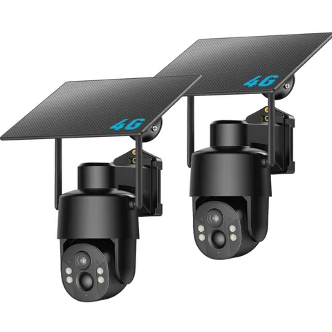 Solar-Powered 4G LTE Camera - 360° Surveillance with Color Night Vision & Alerts