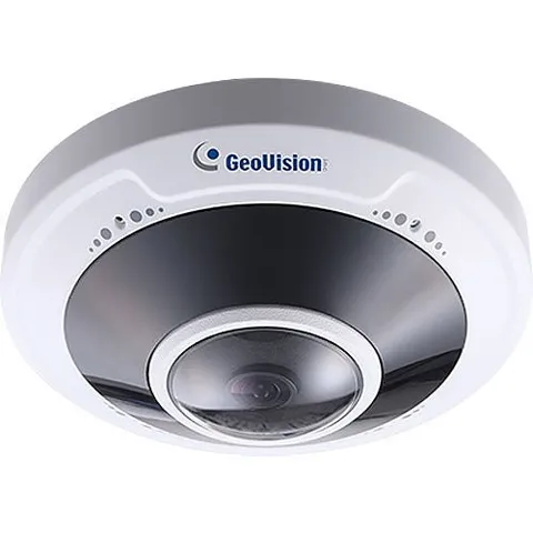 GeoVision GV-FER5702 5MP Outdoor WDR Pro IR Fisheye IP Camera, 1.4mm, White
