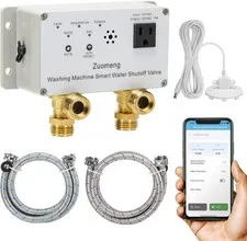 WiFi Smart Water Shutoff Valve without Leak Sensor, 3/4" Brass Valve