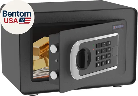 0.5 Cub Safe - Small Home Security Safe for Money, Jewelry, Documents. Solid Ste