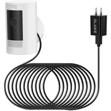 Certified Indoor/Outdoor Charging Cable for Ring Stick Up Cam - 16ft Black