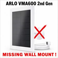 Arlo Essential VMA6600 Solar Panel Charger (2nd Gen) [MISSING WALL MOUNT]™