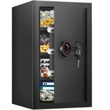 [23.6" Tall] Large Safe Box with LED Light, Anti-theft Home Safes with Progra...