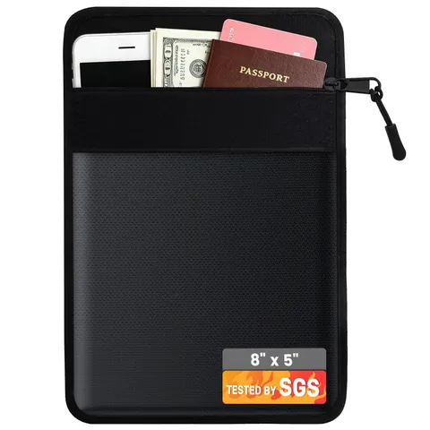 Small Fireproof Bag, Waterproof Fireproof Money Bag for Cash with Zipper, Imp...
