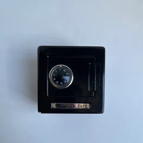 Frontier Safe Small Black Metal Money Safe, Combination Lock, Surface Mounted