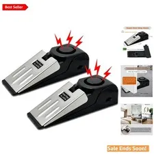 Adjustable Sensitivity Door Stop Alarm - 2 Pack Security for Apartments & Hotels