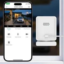 Window Camera, 3MP 2K Indoor Cameras for Home Security with Mounting Sticker,Ai