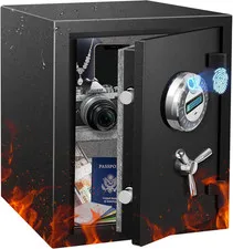 4.5 Cuft Heavy Duty Fireproof Biometric Safe with Fingerprint & PIN Lock