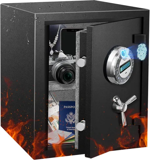 4.5 Cuft Heavy Duty Fireproof Biometric Safe with Fingerprint & PIN Lock