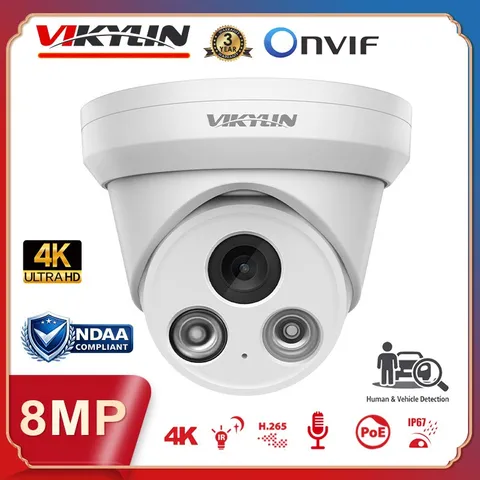 Vikylin 4K 8MP POE IP Camera Outdoor Indoor Onvif IR 30m Audio Home RTSP CCTV US
