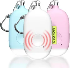Rechargeable Personal Alarm Keychain - 130Db Siren, LED Light - 3Pack Personal S