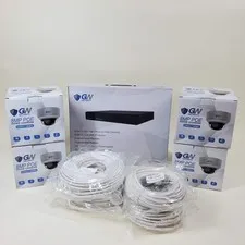 New GW Security GW7808NP 8-channel Network Video Recorder w/ 4x 4K Dome Cameras