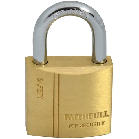 Faithfull BC0430 Brass Lock 30mm 3 Keys