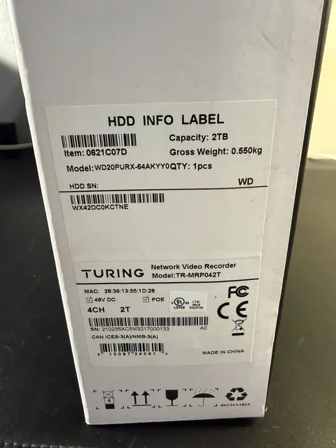 Turing TR-MRP042T-B 4-CH 4-Port POE 