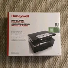 NEW!!! Honeywell 6108 Digital Steel Security Box Safe Black 6-Digit Keypad