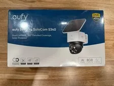 eufy SoloCam S340 Outdoor Solar Security Camera 3K Dual-Camera Pan&Tilt 8xZoom