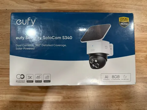 eufy SoloCam S340 Outdoor Solar Security Camera 3K Dual-Camera Pan&Tilt 8xZoom
