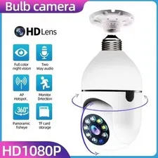 360° 1080P IP E27 Light Bulb Camera Wi-Fi IR Night Smart Home Wireless Security