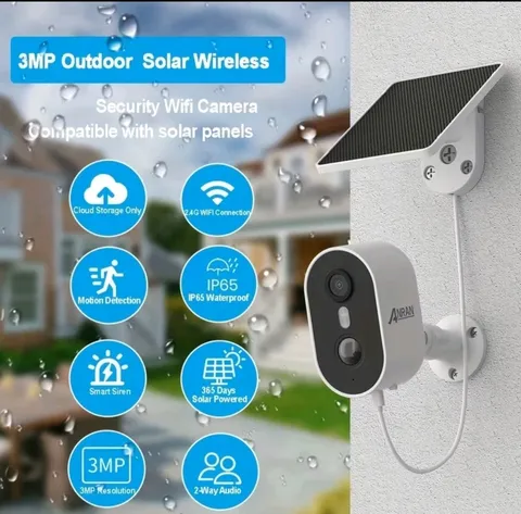 Outdoor Security Camera for Driveway Monitoring, 3MP with AI Motion 2 Way Audio