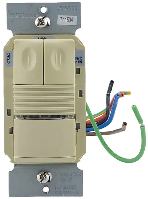 Wattstopper PW-200-I PIR Wall Switch Occupancy Sensor 120/277V Ivory NEW
