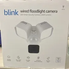 Blink Wired Floodlight Camera 2600 Lumens White Hardwired Wi‑Fi Alexa