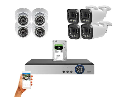 8Channel HD 1080p CCTV Security Surveillance Camera System Set 4x Dome 4x Bullet