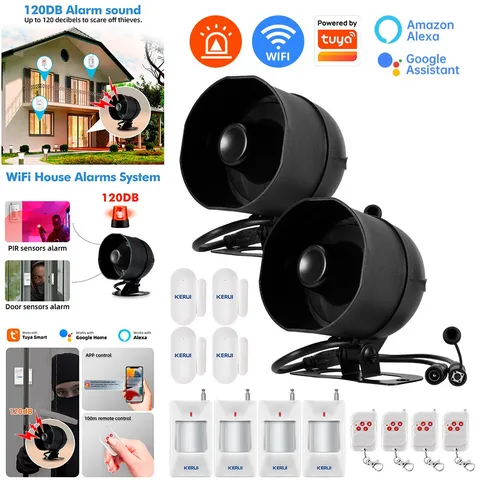 120dB Loud Siren Wireless WiFi Alarm System Home Intelligent Security Guard USA
