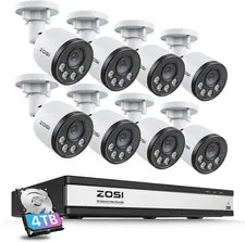 4K 16CH Poe Security Camera System with Audio, Night Vision, Smart Human Detecti