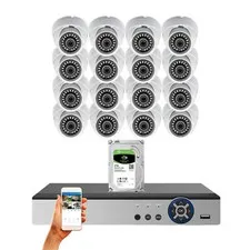 Evertech 16 Channel 1080P Night Vision Indoor Outdoor Security Camera System 2TB