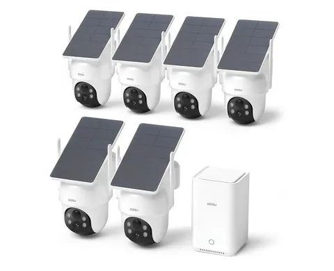 Aosu Solar-Powered Wireless Security Camera Kit SolarCam D1 Classic 6-Cam Kit