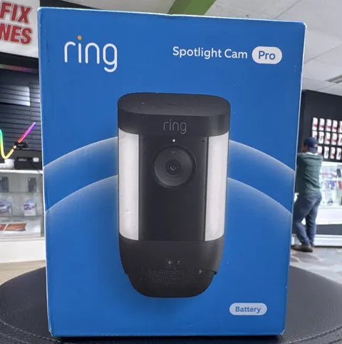 Ring Spotlight Cam Pro Battery 2K Wi-Fi IP Security Camera, Black Indoor/Outdoor
