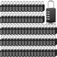 100 Pcs 4 Digit Combination Locks Waterproof Keyless Padlocks for Luggage Gym