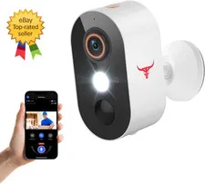 1080P Wireless Security Camera with AI Human Detection  Night Vision 2 Way Talk