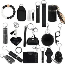 Self Defense Keychain Kit 130DB Alarm Wristlet