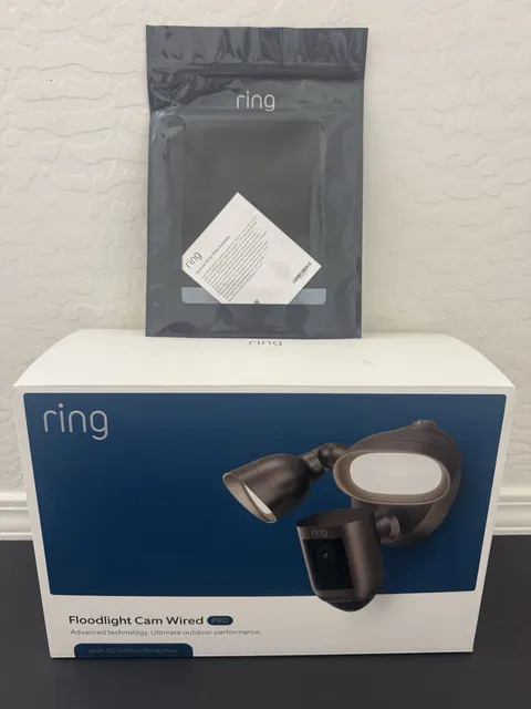 Intercom Kit - Ring Floodlight Cam Wired Pro HD Security Camera 3D Motion WiFi