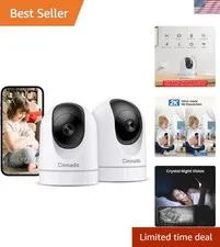 High-Definition 2K Indoor Security Camera with Motion Detection Alerts